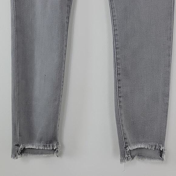 DL1961 Florence Instasculpt Cropped Raw Edge Skinny Gray Denim Jeans 27 FLAWS - Picture 6 of 15